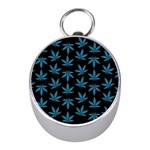 Weed Pattern Mini Silver Compasses Front