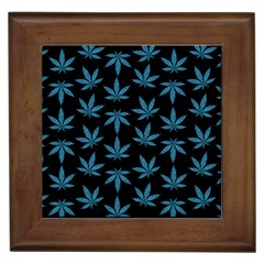 Weed Pattern Framed Tile by Valentinaart