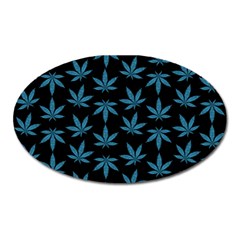 Weed Pattern Oval Magnet by Valentinaart