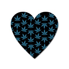 Weed Pattern Heart Magnet by Valentinaart