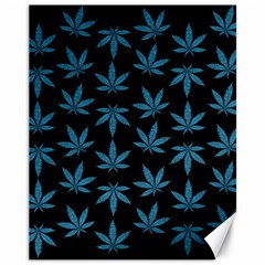 Weed Pattern Canvas 11  X 14  by Valentinaart