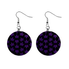 Weed Pattern Mini Button Earrings by Valentinaart