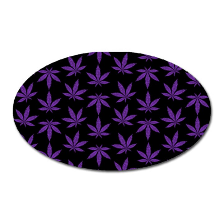 Weed Pattern Oval Magnet