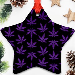 Weed Pattern Star Ornament (two Sides) by Valentinaart