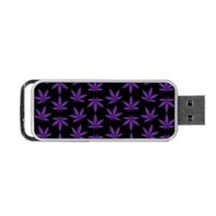 Weed Pattern Portable Usb Flash (one Side) by Valentinaart