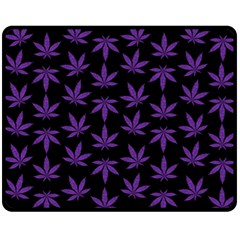 Weed Pattern Double Sided Fleece Blanket (medium)  by Valentinaart