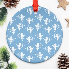 Cupid Pattern Round Ornament (two Sides) by Valentinaart