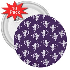 Cupid Pattern 3  Buttons (10 Pack)  by Valentinaart