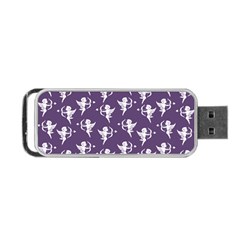 Cupid Pattern Portable Usb Flash (one Side) by Valentinaart