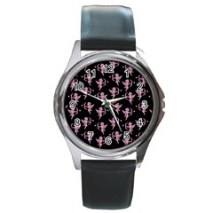 Cupid pattern Round Metal Watch