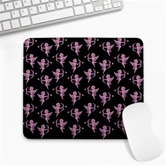 Cupid Pattern Large Mousepads by Valentinaart