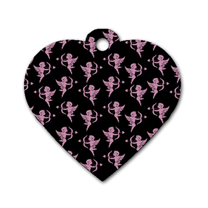 Cupid pattern Dog Tag Heart (Two Sides)