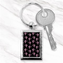 Cupid Pattern Key Chain (rectangle) by Valentinaart