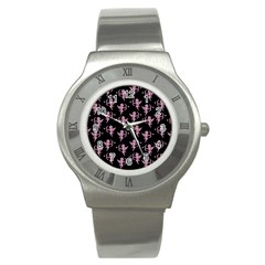 Cupid Pattern Stainless Steel Watch by Valentinaart