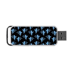 Cupid Pattern Portable Usb Flash (one Side) by Valentinaart