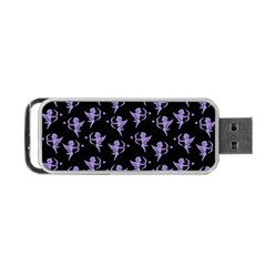 Cupid Pattern Portable Usb Flash (one Side) by Valentinaart