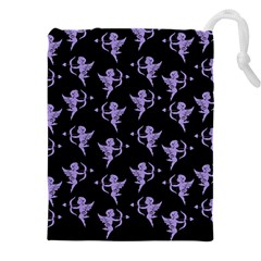 Cupid Pattern Drawstring Pouch (5xl) by Valentinaart