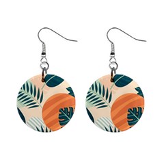 Tropical Pattern Mini Button Earrings by Valentinaart