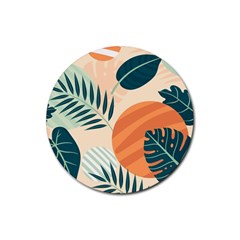 Tropical Pattern Rubber Round Coaster (4 Pack) by Valentinaart