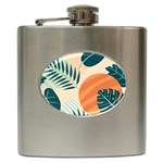 Tropical pattern Hip Flask (6 oz) Front