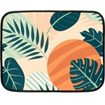 Tropical pattern Double Sided Fleece Blanket (Mini)  35 x27  Blanket Back