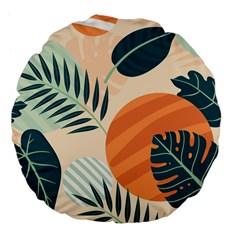 Tropical Pattern Large 18  Premium Flano Round Cushions by Valentinaart