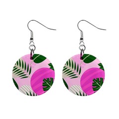 Tropical Pattern Mini Button Earrings by Valentinaart