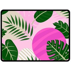 Tropical Pattern Fleece Blanket (large) 