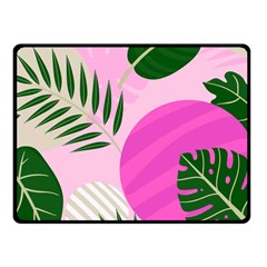 Tropical Pattern Fleece Blanket (small) by Valentinaart