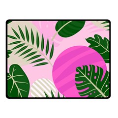 Tropical Pattern Double Sided Fleece Blanket (small)  by Valentinaart