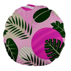 Tropical Pattern Large 18  Premium Flano Round Cushions by Valentinaart