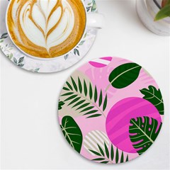 Tropical Pattern Uv Print Round Tile Coaster