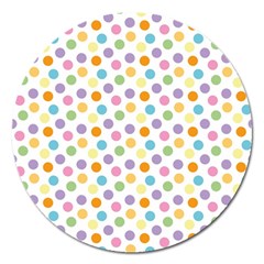 Dot Pattern Magnet 5  (round) by Valentinaart