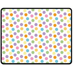 Dot Pattern Double Sided Fleece Blanket (medium)  by Valentinaart