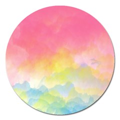 Sunset Magnet 5  (round) by Valentinaart