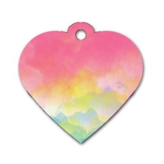 Sunset Dog Tag Heart (two Sides) by Valentinaart