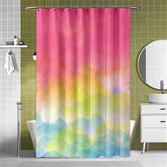 Sunset Shower Curtain 48  X 72  (small)  by Valentinaart