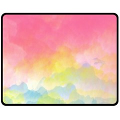 Sunset Double Sided Fleece Blanket (medium)  by Valentinaart