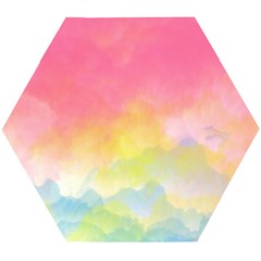 Sunset Wooden Puzzle Hexagon by Valentinaart