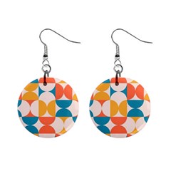 Geometric Pattern Mini Button Earrings by Valentinaart