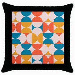 Geometric Pattern Throw Pillow Case (black) by Valentinaart