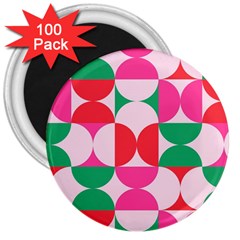 Geometric Pattern 3  Magnets (100 Pack) by Valentinaart