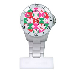 Geometric Pattern Plastic Nurses Watch by Valentinaart