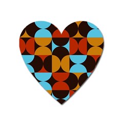 Geometric Pattern Heart Magnet