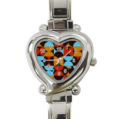 Geometric Pattern Heart Italian Charm Watch