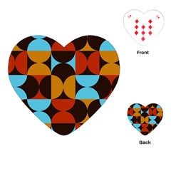 Geometric Pattern Playing Cards Single Design (heart) by Valentinaart