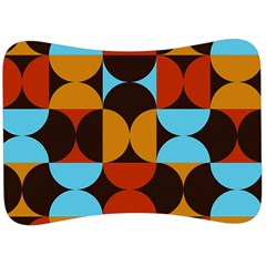 Geometric Pattern Velour Seat Head Rest Cushion