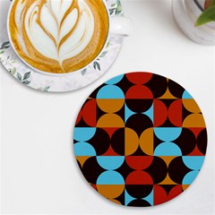 Geometric Pattern Uv Print Round Tile Coaster