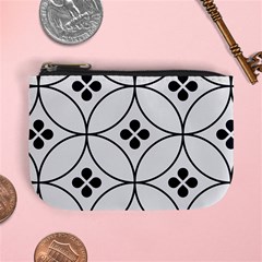 Black And White Pattern Mini Coin Purse by Valentinaart