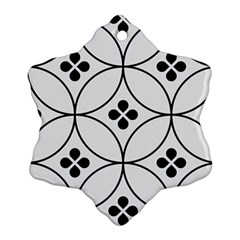 Black And White Pattern Snowflake Ornament (two Sides) by Valentinaart